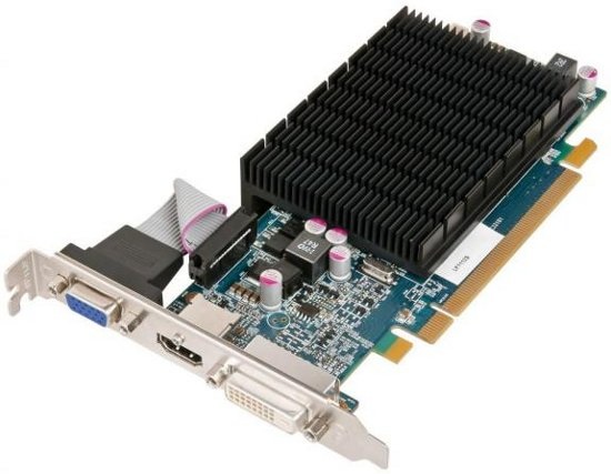 Radeon HD 6570 с пассивным охлаждением.