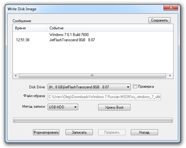 как установить windows 7 с флешки на нетбук