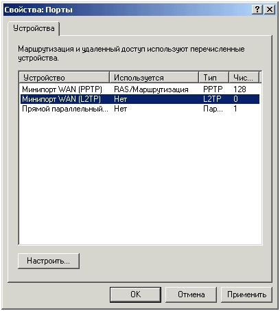 как настроить vpn сервер windows 2003